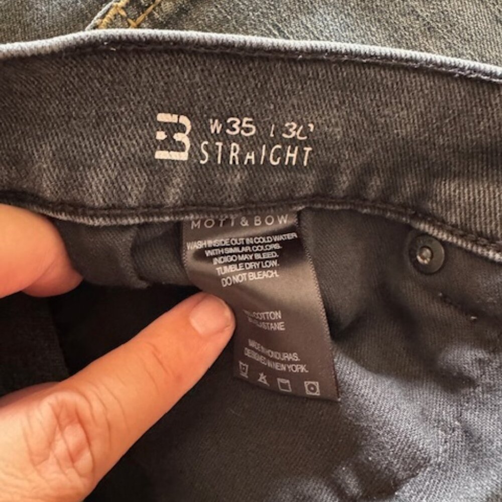 Mott and Bow Black Men's Jeans Straight 35 x 30 - Picture 8 of 9